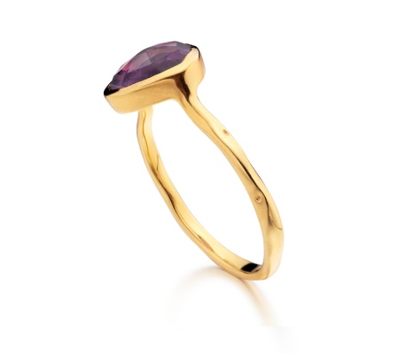 GP Siren Stacking Ring  -  Amethyst - Monica Vinader