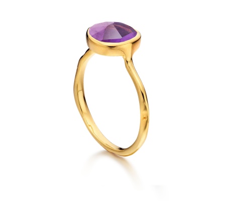 GP Siren Stacking Ring  -  Amethyst - Monica Vinader