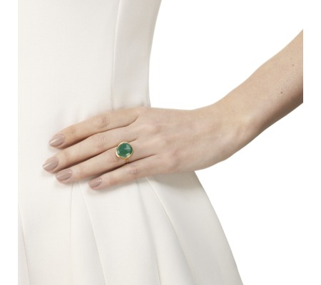 GP Siren Ring  -  Green Onyx - Monica Vinader